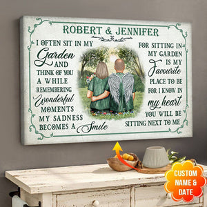 I Often Sit In My Garden Widow Old Couple - Memorial Gift - Personalized Custom Poster