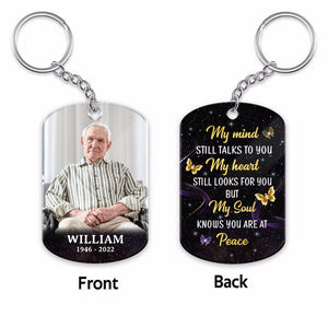 My Mind Still Talks To You Photo Personalized Stainless Steel Keychain