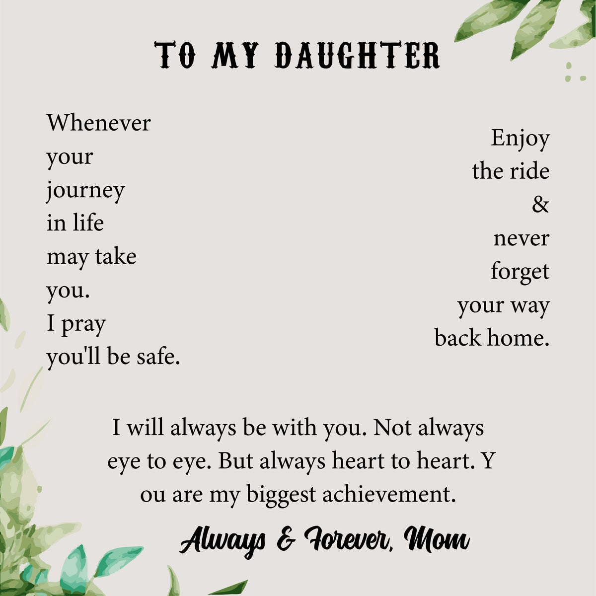 To My Daughter-You Are My Biggest Achievement Dragonfly Necklace