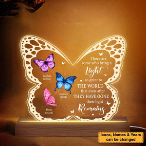 Butterfly Memorial Gift For Loss Of Loved One Plaque LED Lamp Night Light
