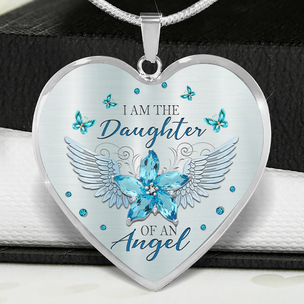 I Am The Daughter Of An Angel Heart Necklace