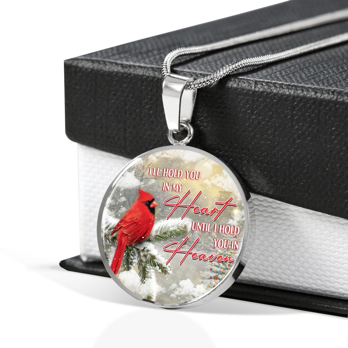 Memorial Cardinal Necklace - Circle Pendant Necklace