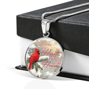 Memorial Cardinal Necklace - Circle Pendant Necklace