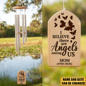 Personalized Memorial Wind Chimes - I Believed There Are Angels Among Us