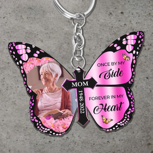 In Loving Memory Gifts – God Has You In His Arms Personalized Custom Butterfly Keychain