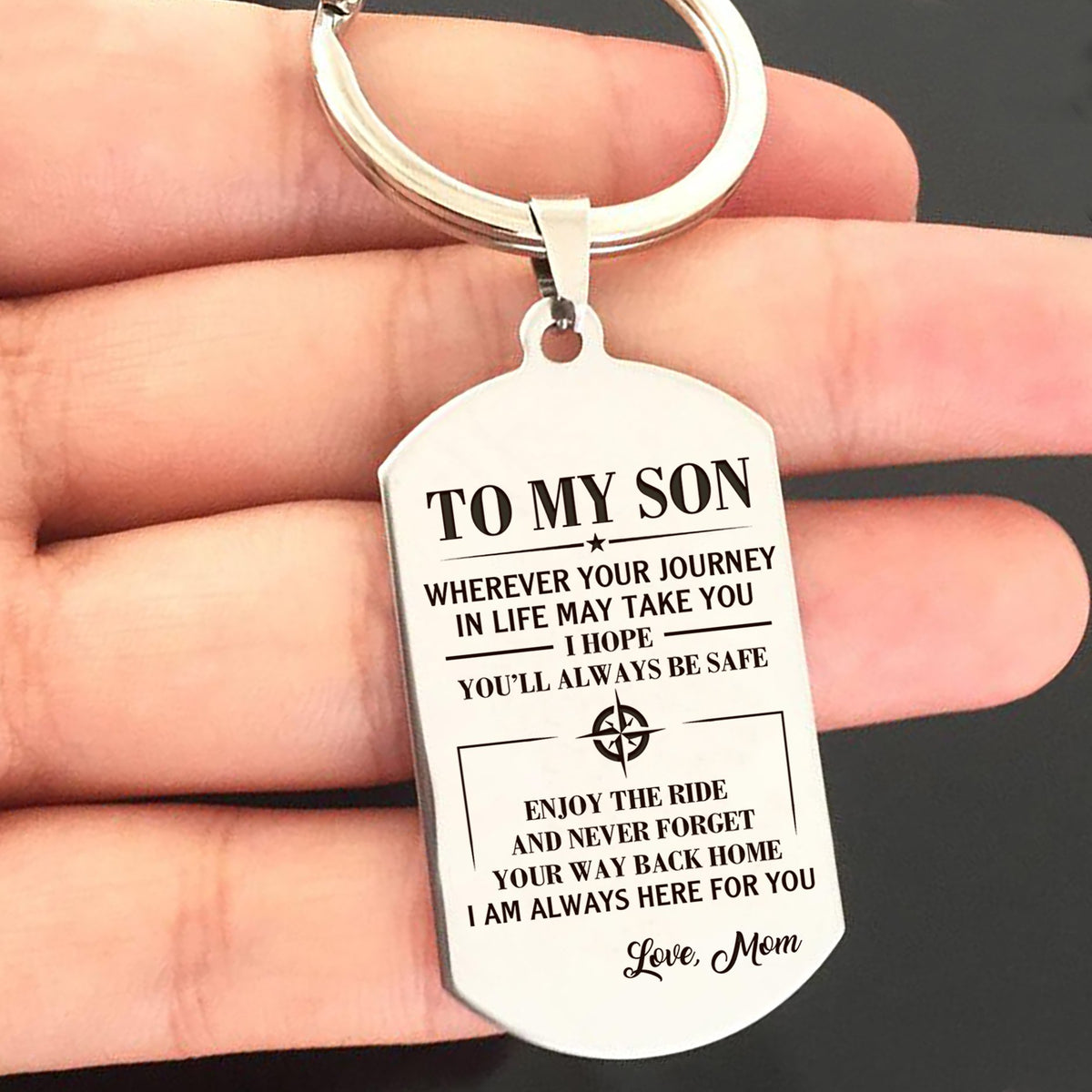 SON MOM - ALWAYS BE SAFE - KEY CHAIN