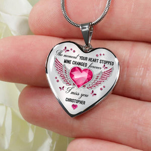 The Moment Your Heart Stopped Heart Necklace