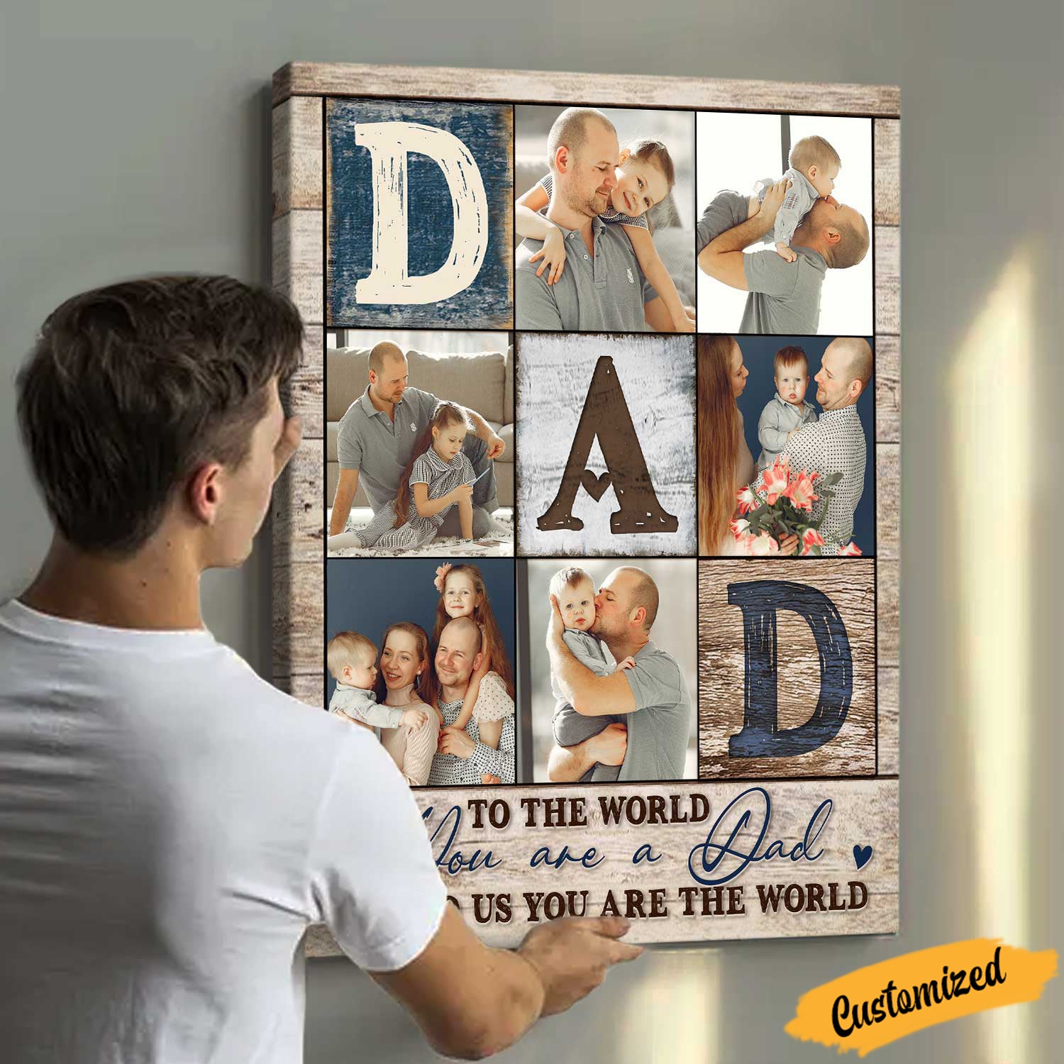 Dad Photo Collage Poster, Personalized Gifts For Dad, Best Father's Day Gifts 2024