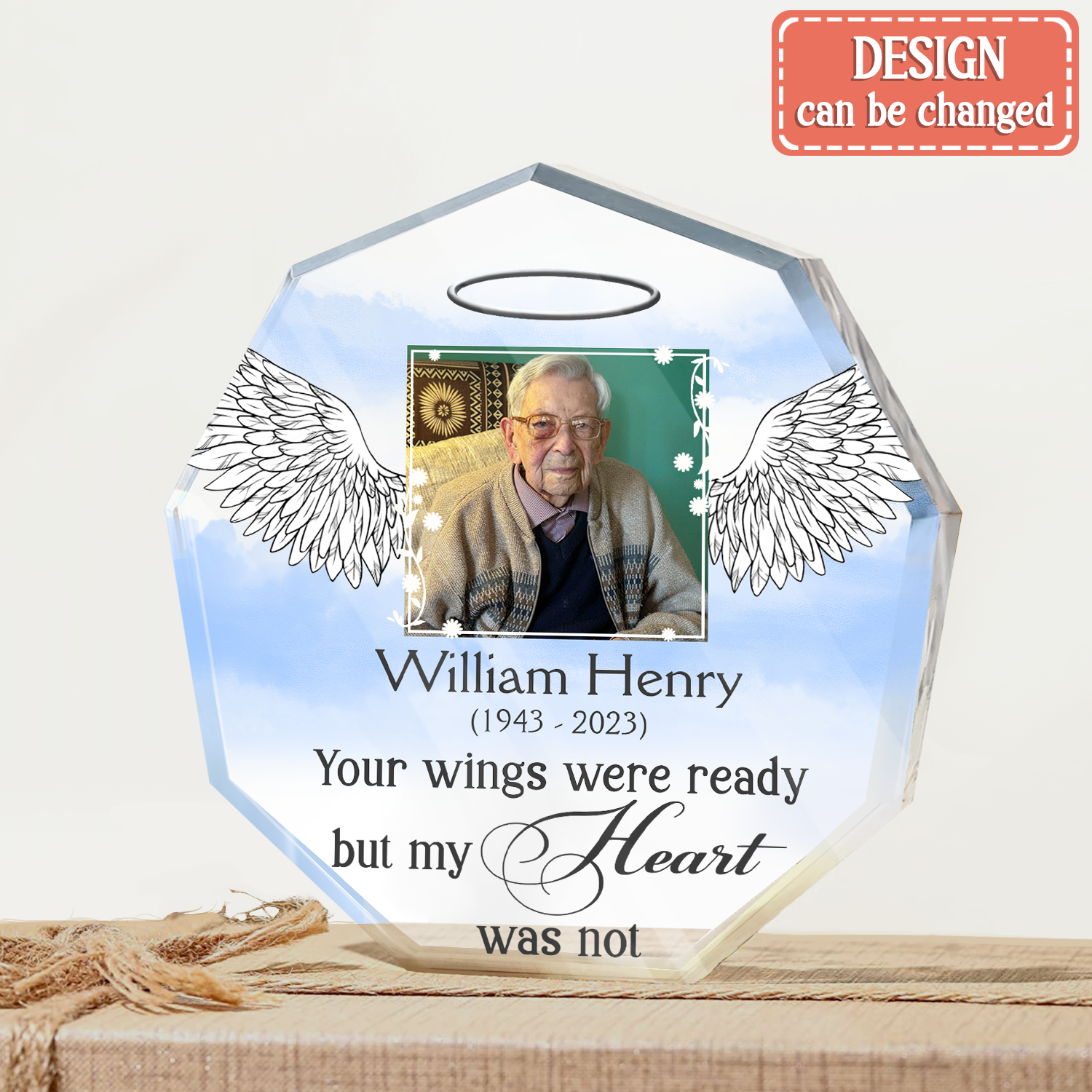 Custom Personalized Memorial Photo Acrylic Plaque - Memorial Gift Idea