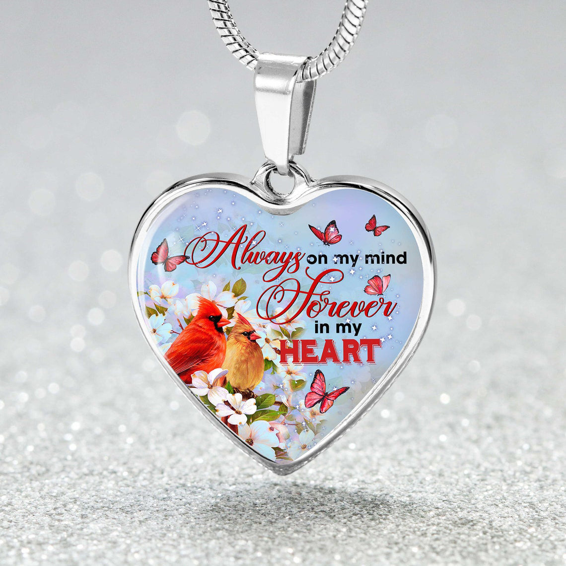 Memorial Cardinal Necklace - Always On My Mind