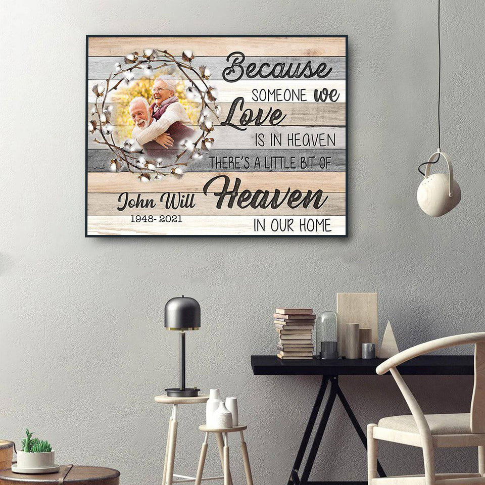Because Someone We Love is in heaven Personalized Horizontal Poster