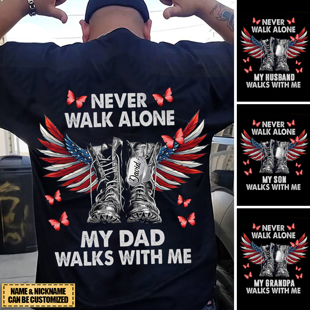 Personalized Never Walk Alone Memorial T-shirt