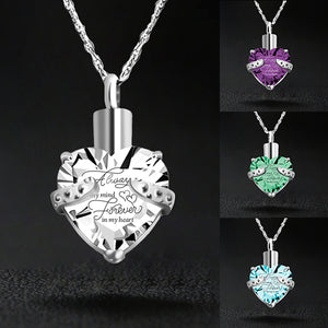 Heart-shaped Cremation Ashes Storage Necklace