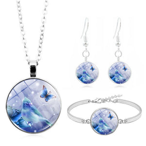 Butterfly Hummingbird Memorial Necklace