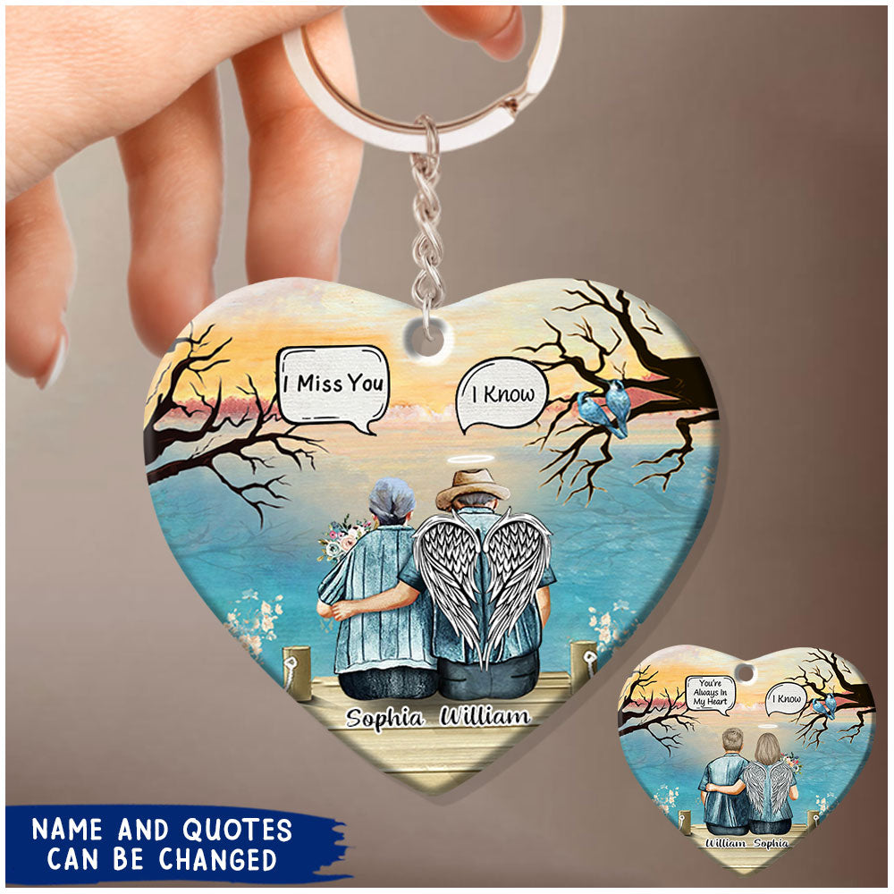 Personalized Still Talk About You Widow Old Couple Memorial Keychain