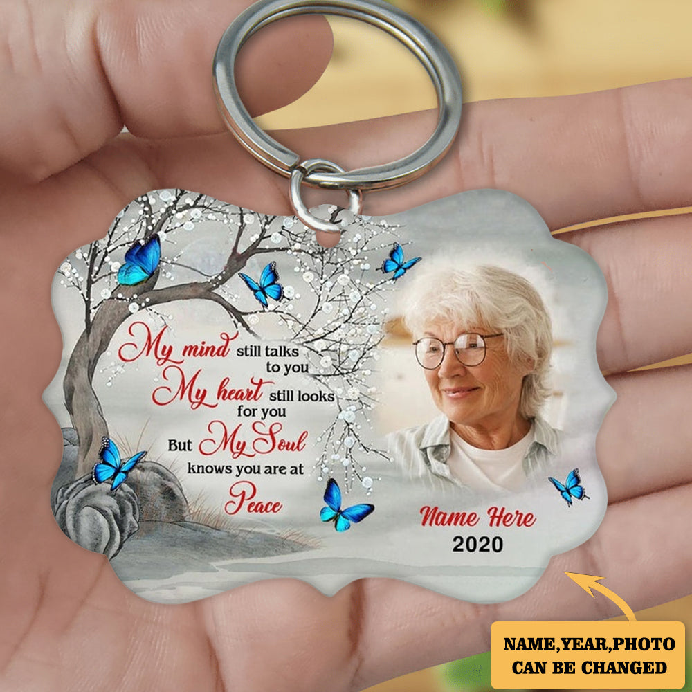 Memorial Butterfly Personalized Keychain
