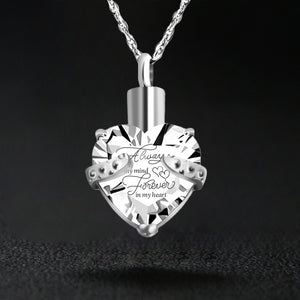 Heart-shaped Cremation Ashes Storage Necklace