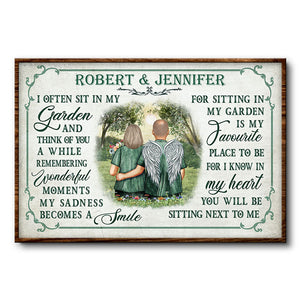 I Often Sit In My Garden Widow Old Couple - Memorial Gift - Personalized Custom Poster