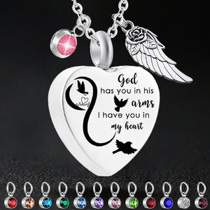 Heart Urn Necklace with Birthstone