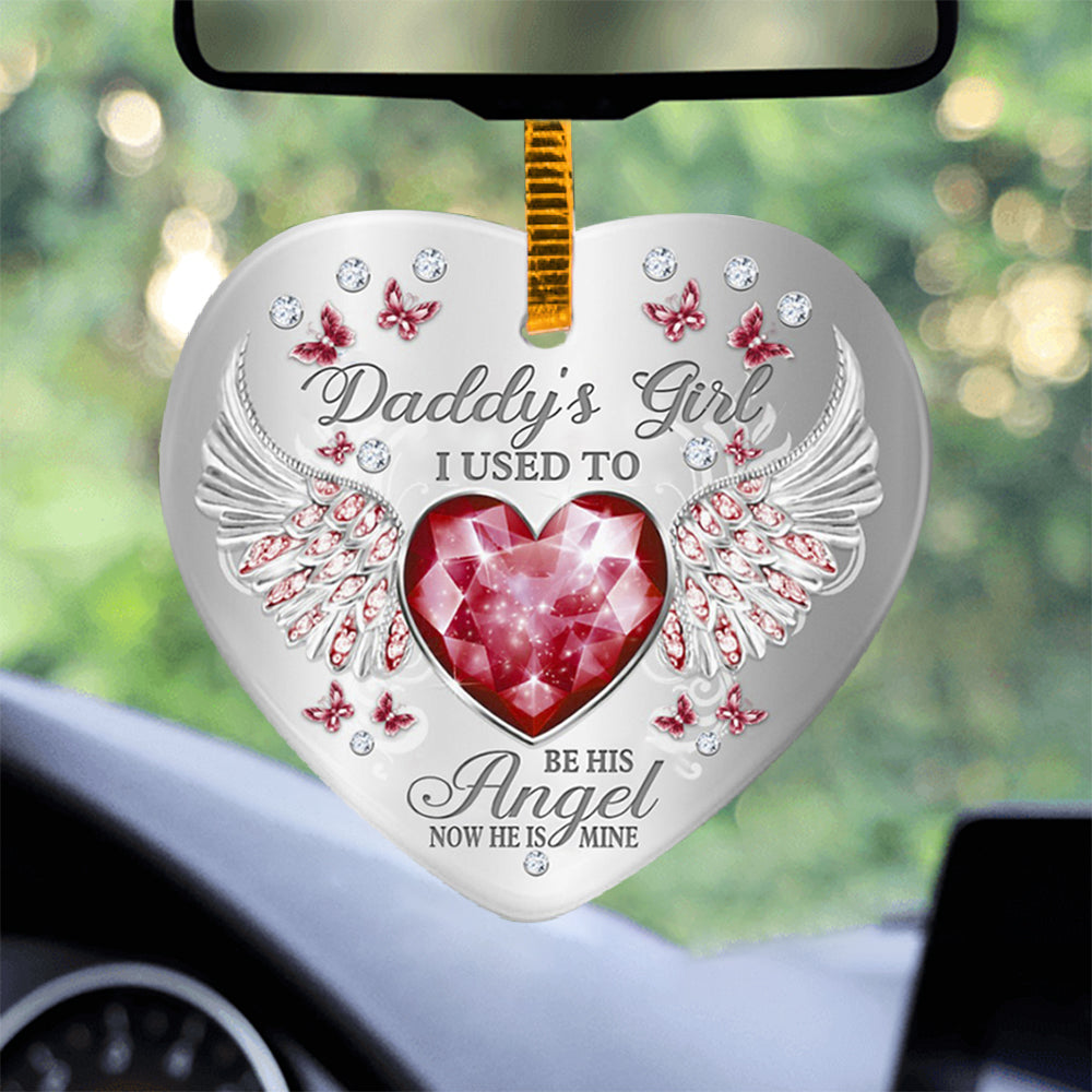 Daddys Girl Heart Ornament (Porcelain)