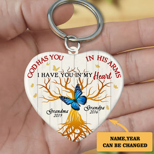 Personalized Butterfly Memorial Keychain