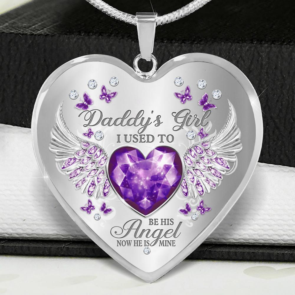 Daddy's Girl Birthstone Heart Necklace