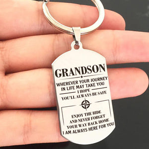 GRANDSON - ALWAYS BE SAFE - KEY CHAIN