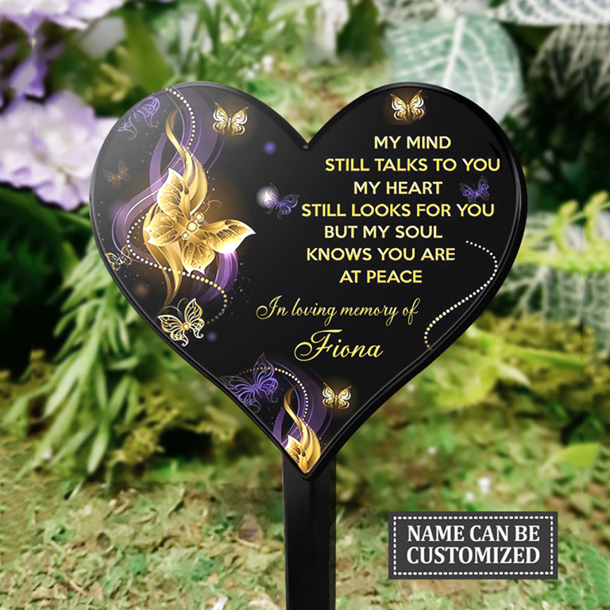 My Mind Heart Personalized Custom Acrylic Garden Stake