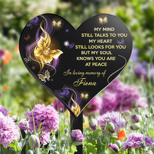 My Mind Heart Personalized Custom Acrylic Garden Stake