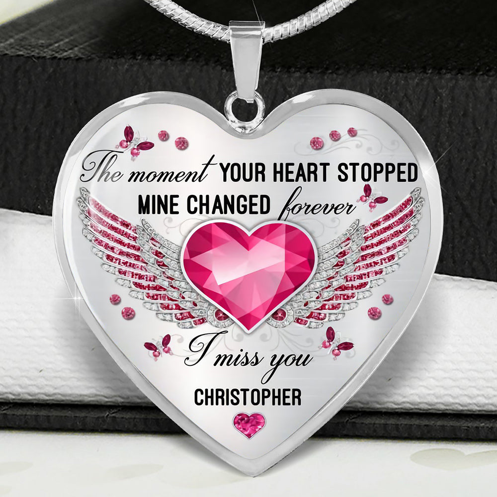 The Moment Your Heart Stopped Heart Necklace