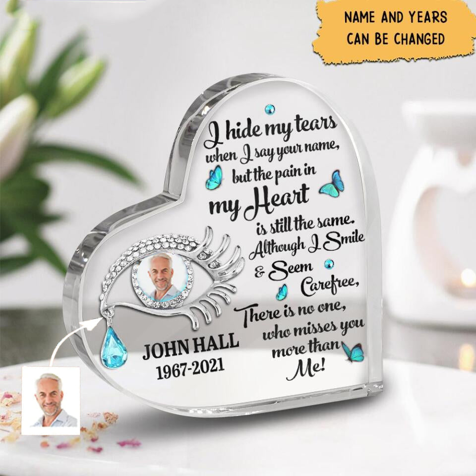 I Hide My Tears When I Say Your Name Personalized Plaque