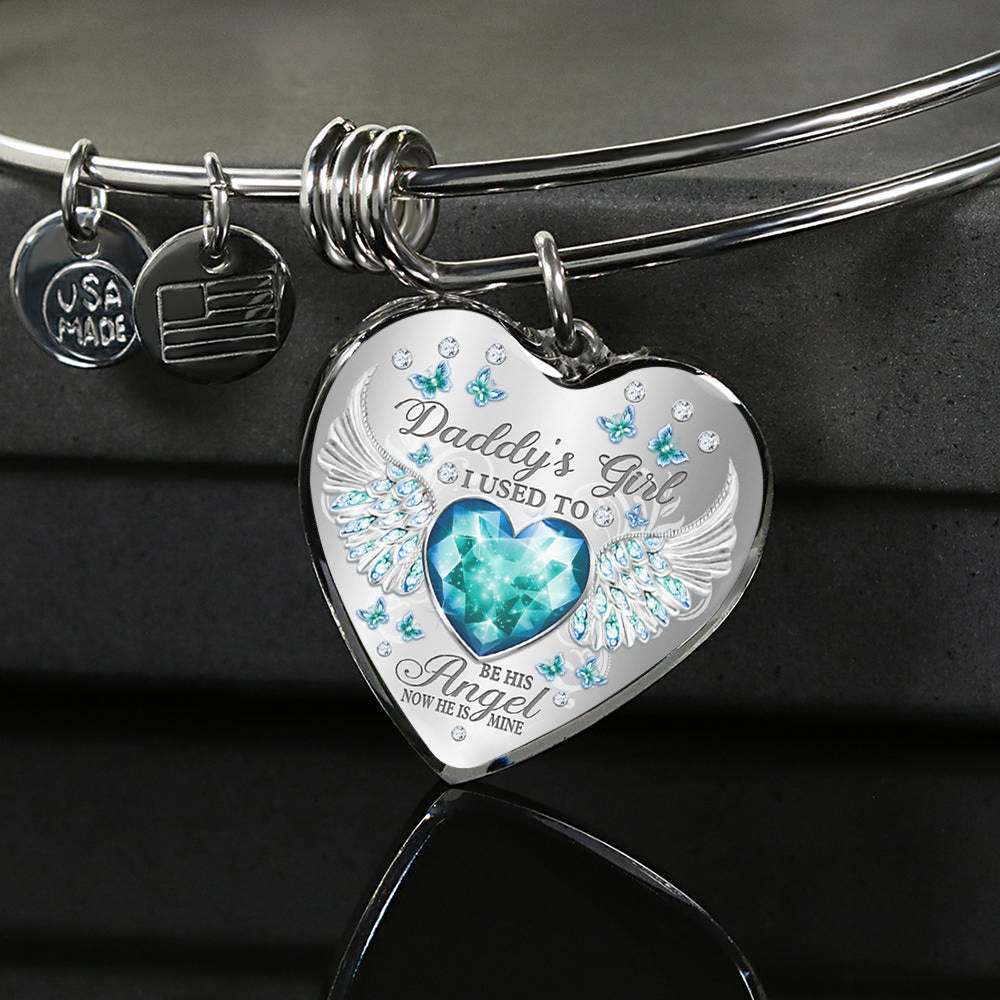 Daddy's Girl Birthstone Heart Bracelet