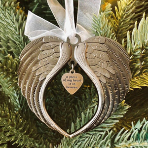 Angel Wings - A Piece of My Heart Is In Heaven Memorial Ornament