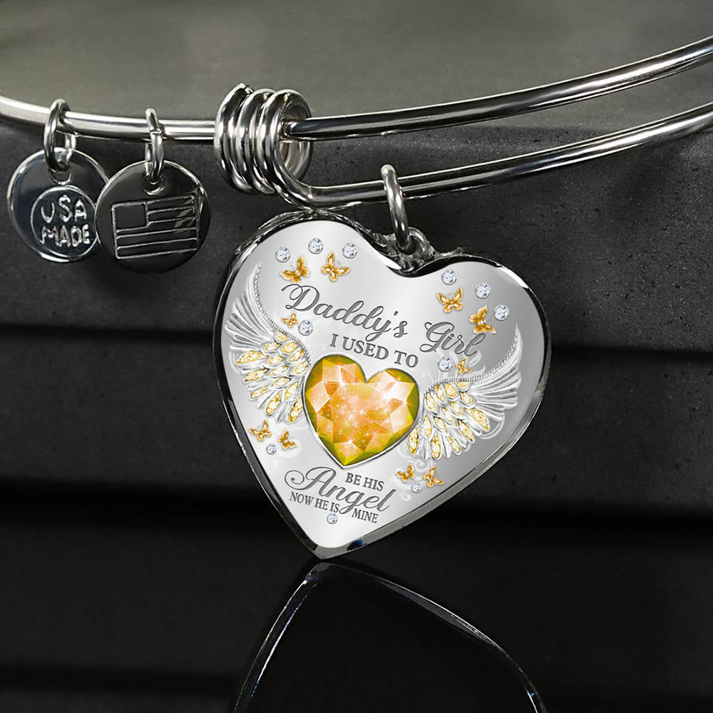 Daddy's Girl Birthstone Heart Bracelet