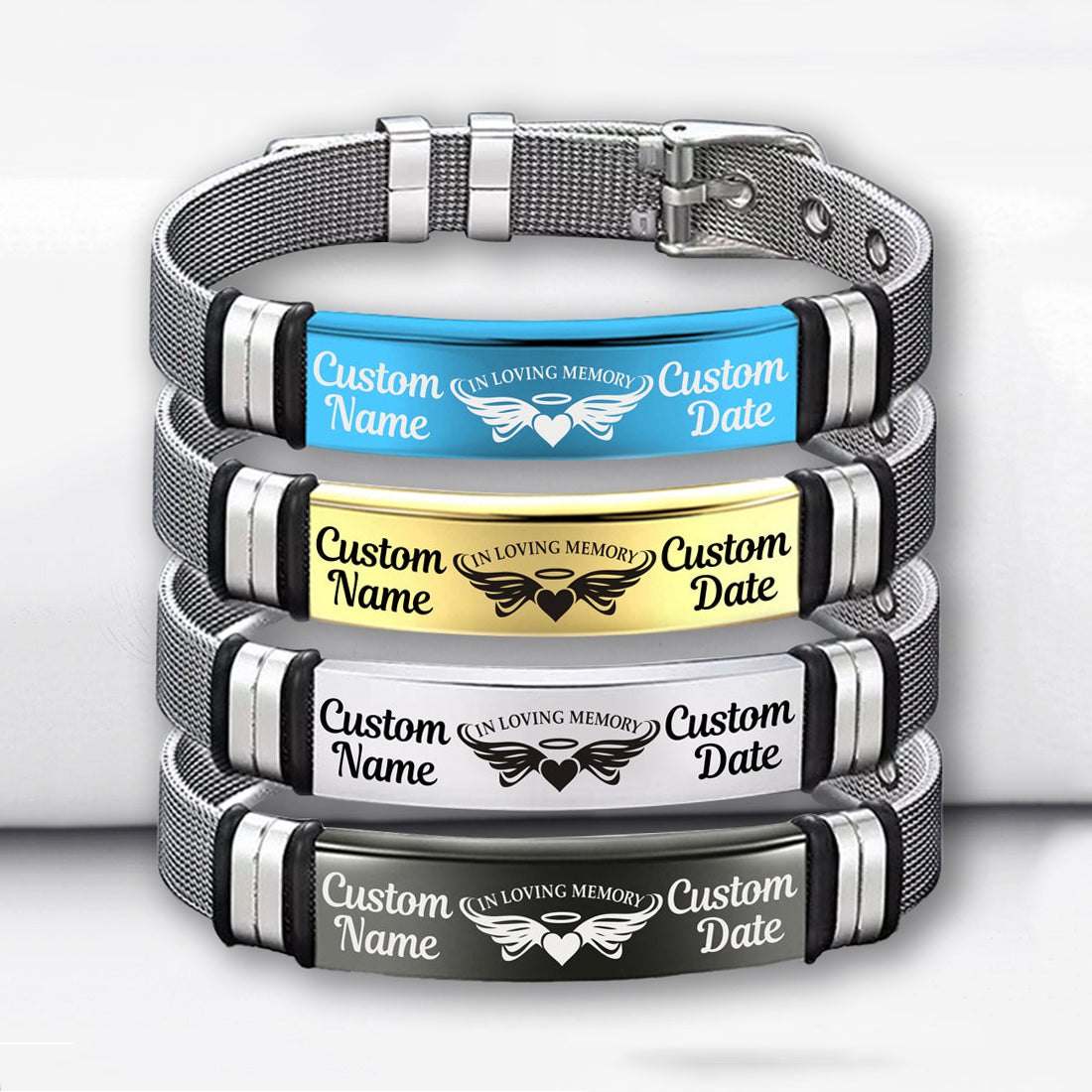 Personalized In Loving Memory Engraved Bracelet HAPPARY