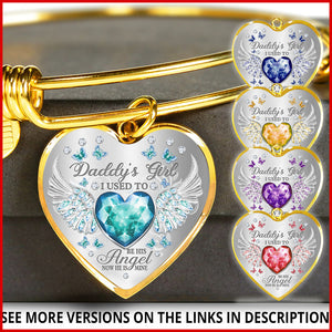 Daddy's Girl Birthstone Heart Bracelet