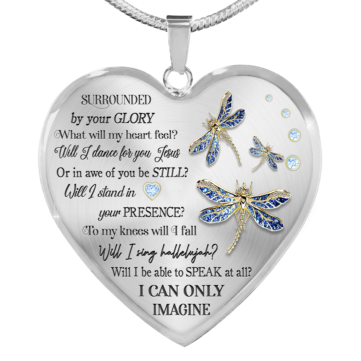 Surrounded By Your Glory Jesus Heart Necklace