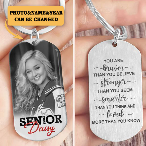 You’re Braver Than You Believe Senior Keychain 2022 Graduation Keychain