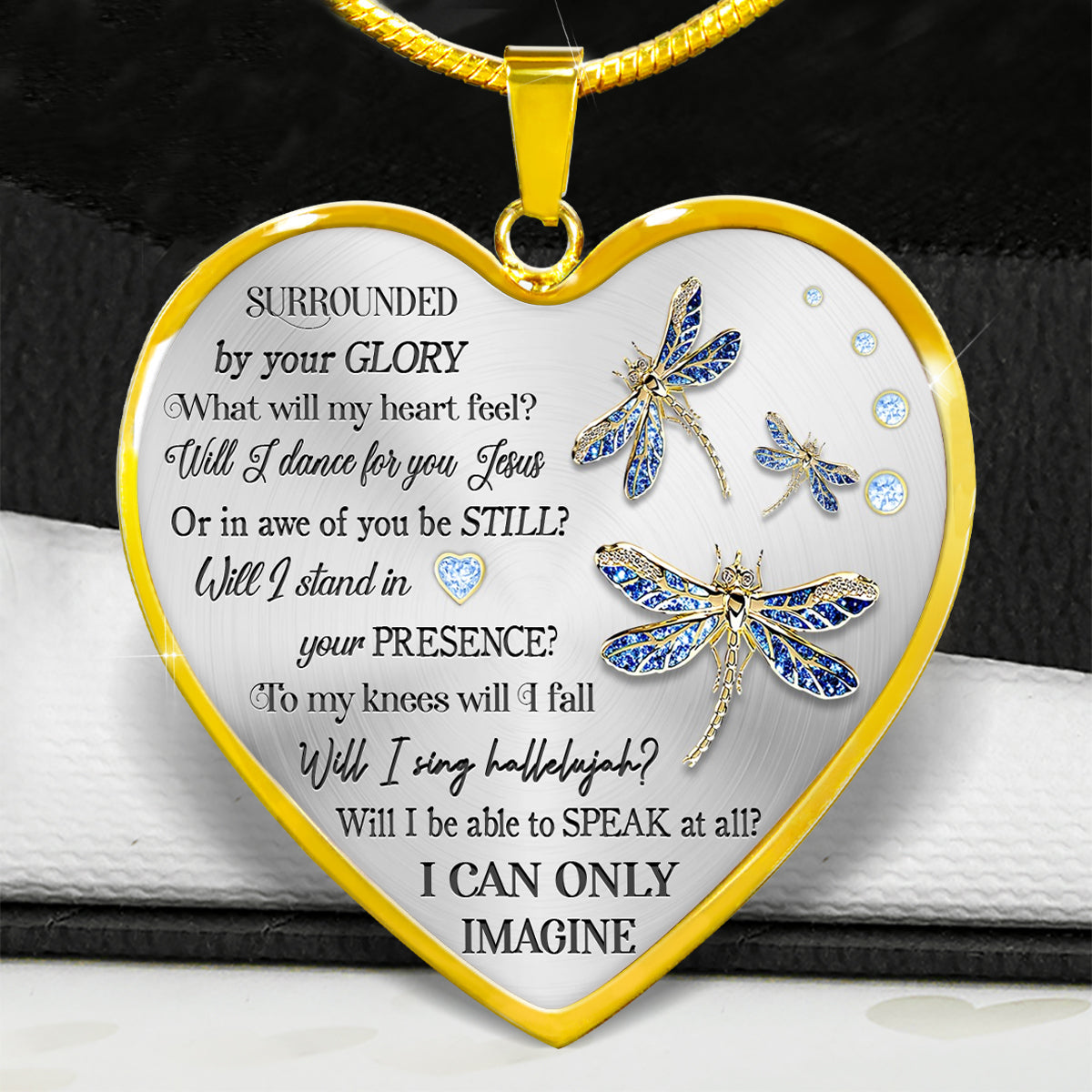 Surrounded By Your Glory Jesus Heart Necklace