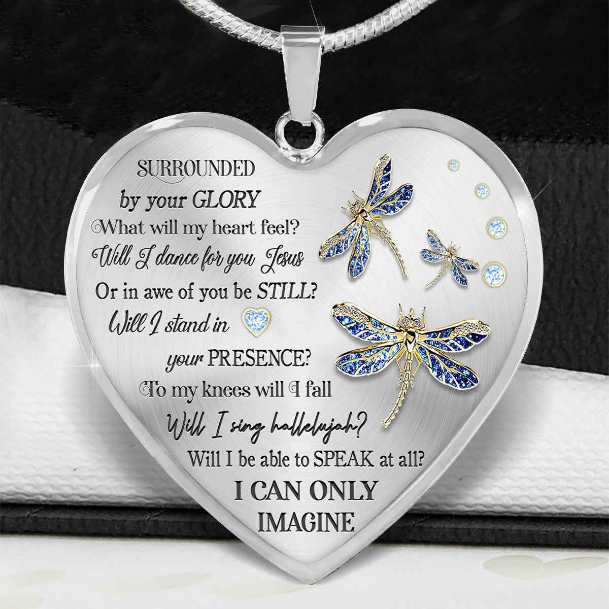 Surrounded By Your Glory Jesus Heart Necklace