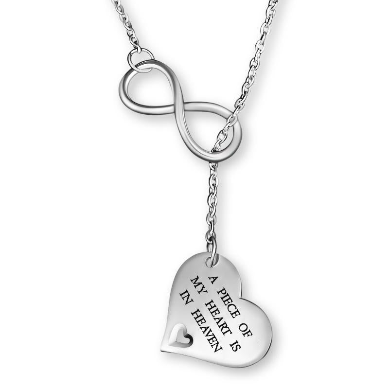 A PIECE OF MY HEART IS IN HEAVEN - INFINITY NECKLACE