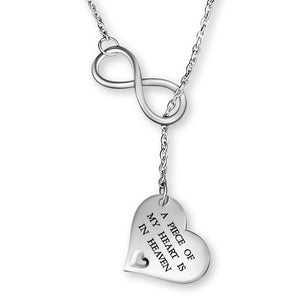 A PIECE OF MY HEART IS IN HEAVEN - INFINITY NECKLACE