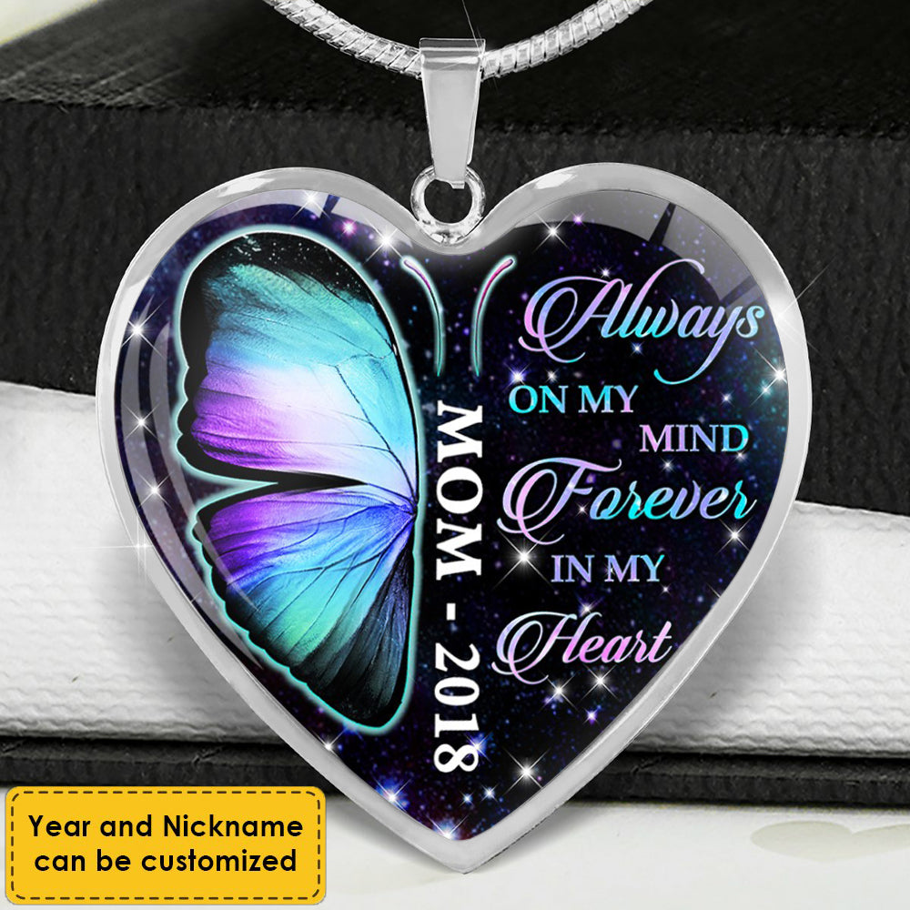 Always On My Mind Personalized Heart Necklace