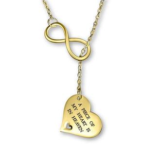 A PIECE OF MY HEART IS IN HEAVEN - INFINITY NECKLACE