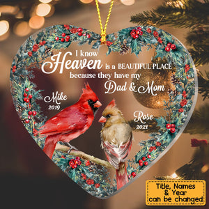 Heaven Is A Beautiful Place Heart Acrylic Ornament