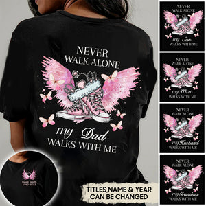 My Love Walks With Me Personalized T-shirt