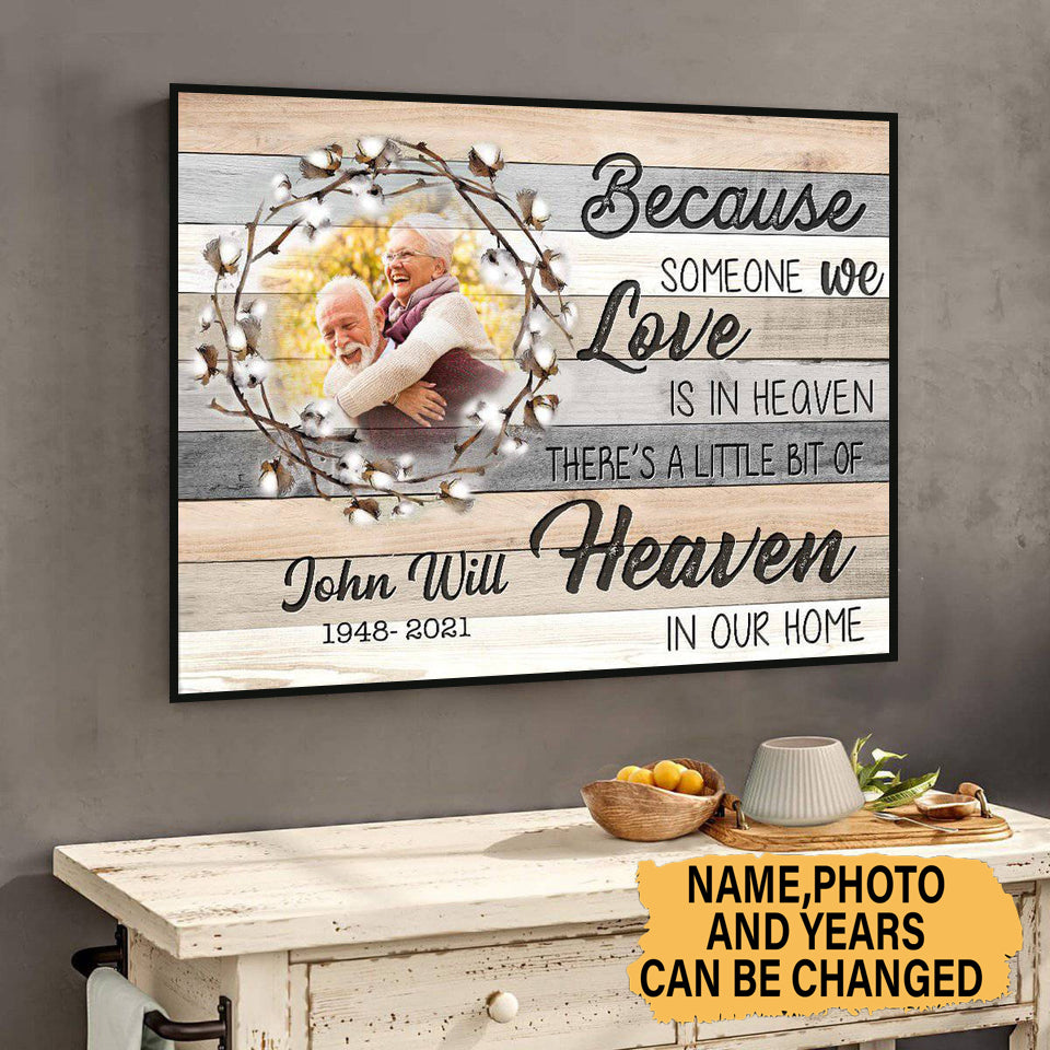 Because Someone We Love is in heaven Personalized Horizontal Poster