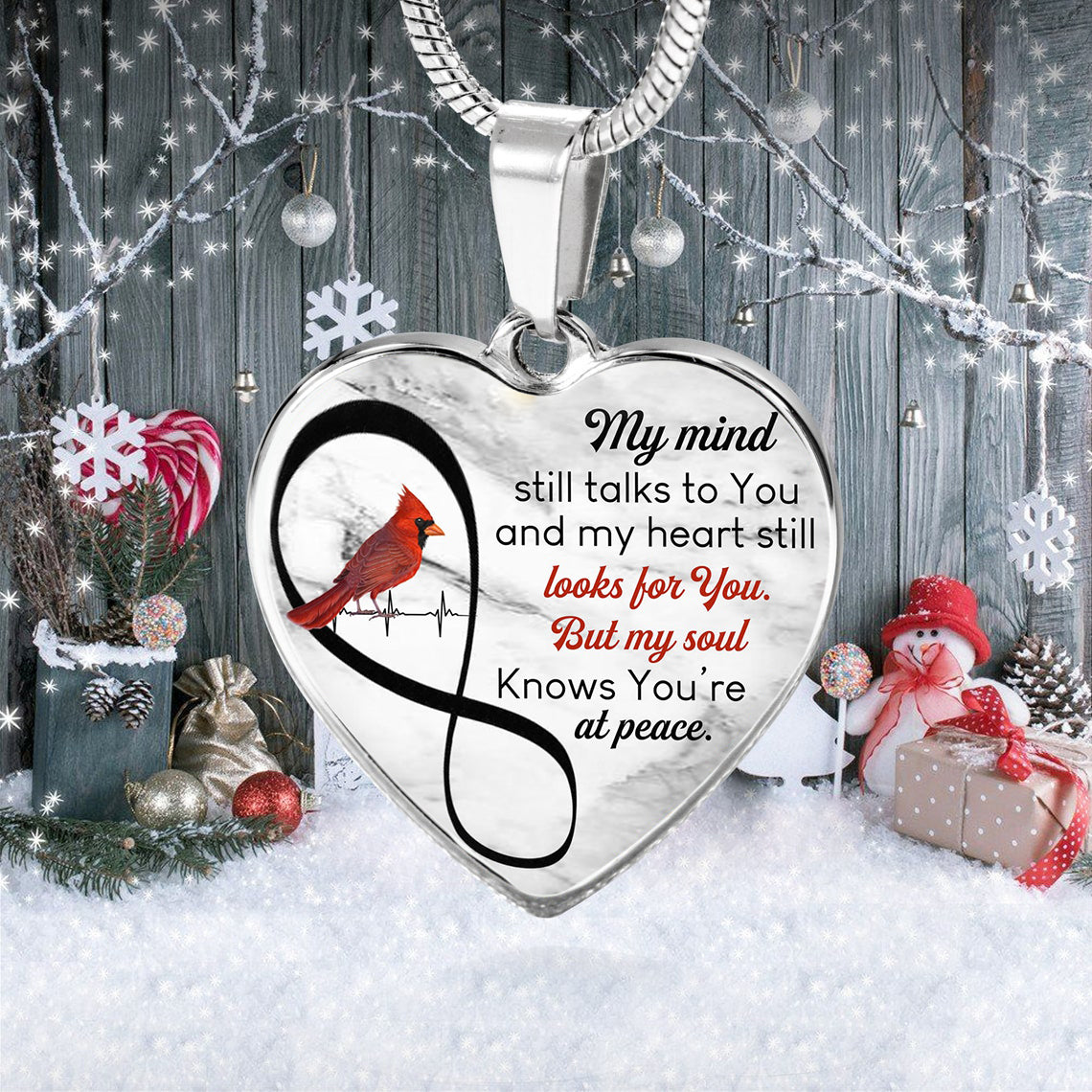 Memorial Cardinal Necklace - My Mind Still Talks To You
