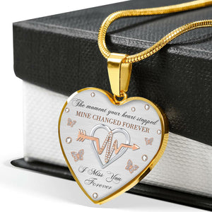 The Moment Your Heart Stopped Heart Necklace