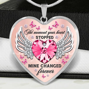 The Moment Your Heart Stopped Heart Necklace